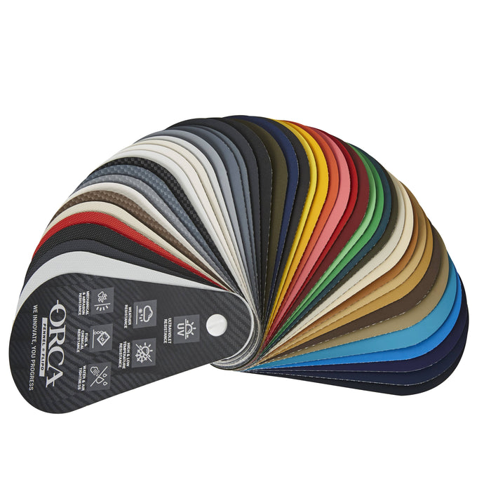 Colore Colore swatch swatch Hypalon neoprene ORCA Fabrics Campioni Campioni Pennel & Flipo Carbon daisy chain colori